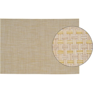 12x G. Wurm, Tischset, Platzset aus Kunststoff, beige grob, (B/H) 45x30 cm. (1 x, 45 x 30 cm)