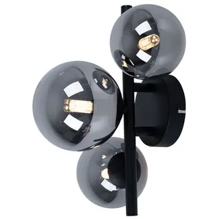 GLOBO LIGHTING LED Deckenleuchte, Leuchtmittel inklusive, Warmweiß, LED Deckenleuchte mit Glas Strahler Kugel Deckenlampen grau