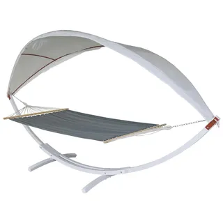 Mendler Hängematte HWC-J47 420 x 200 cm Grau/Weiß