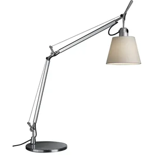 Tischleuchte Tolomeo Basculante Tavolo Artemide Aluminium grau, Designer de Lucchi & Fassina, 116 cm