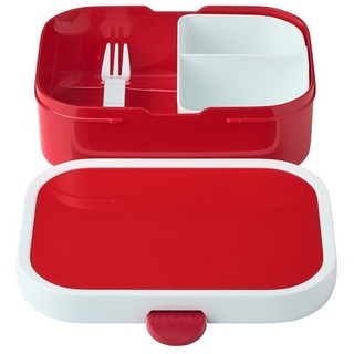 Mepal Lunchbox Mepal Campus Brotdose - inkl. Bentoeinsatz und Gabel, (3-er Set), variabel durch Bento Einsatz rot