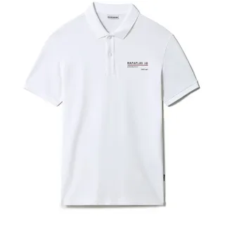 Napapijri Poloshirt Eael (1-tlg) aus 100% Baumwolle weiß