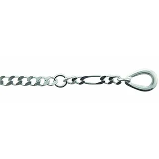 Adelia ́s Fußkette 925 Silber Figaro Fußkettchen 25 cm, 25 cm 925 Sterling Silber Silberschmuck für Damen silberfarben
