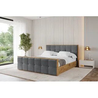 altdecor Polsterbett mit Bettkasten Fußteil, und Lattenrost, Boxbett ohne Matratze, - ENZO7-Z 180x200