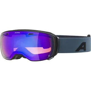Alpina ESTETICA Q Skibrille, black-dirtblue matt, One Size