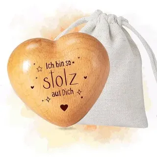 Handschmeichler Holz Herz Gravur Glücksbringer Geschenk Stolz