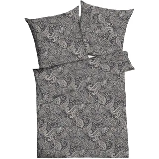 KAEPPEL Glory Floral Jersey Grau 135 x 200 cm + 80 x 80 cm