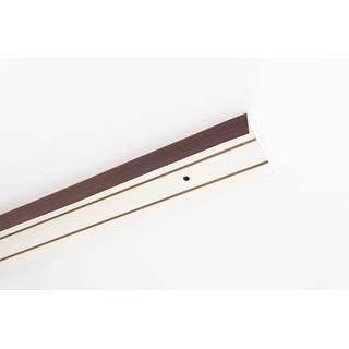 Gardinenschiene GARESA "Kunststoffschiene mit Blende" Gardinenstangen Gr. L: 590 cm, 2 läufig, braun (mahagoni) Gardinenschienen