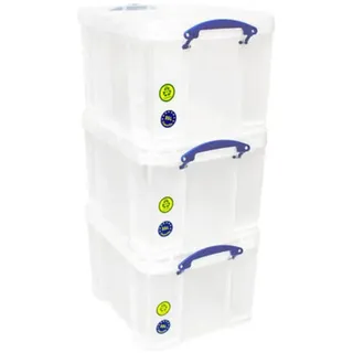Really Useful Box Aufbewahrungsbox 48 x 39 x 31 cm 3-tlg. transparent