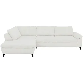 Beldomo Style Ecksofa Sense, Creme, Natur, Metall, 3-Sitzer, Ottomane links, L-Form, 291x197 cm, Goldenes M, Typenauswahl, Fußauswahl, Stoffauswahl, seitenverkehrt erhältlich, individuell planbar, Wohnzimmer, Sofas & Couches, Wohnlandschaften, Ecksofas