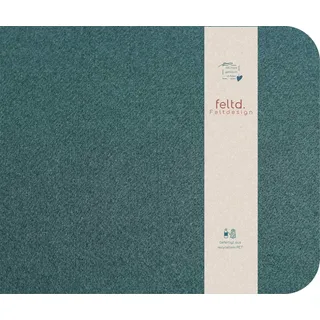 Eco Filz Tischläufer, 36 Farben, 30 x 100 cm, runde oder gerade Ecken, nachhaltige, lokale Produktion (Teal, Runde Ecken)