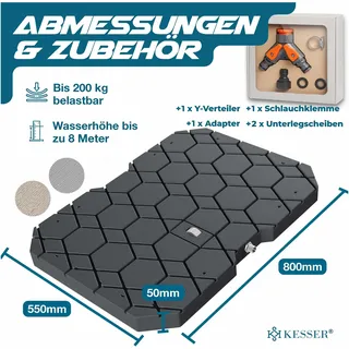 Kesser Bodendusche Grau