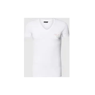 T-Shirt mit V-Ausschnitt Modell 'RAINBOW LOGO', Weiss, $listsize[$i].replace('"','"')