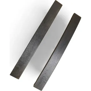 2x Ersatzarmlehnen Grau HOLZ massiv Armlehne Hochlehner Stuhl Klappstuhl Gartenstuhl Massiv Neu - Grau