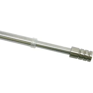 GARDINIA Vitragestange Zylinder 1-läufig Ø 10 mm 80 - 110 cm edelstahl-optik
