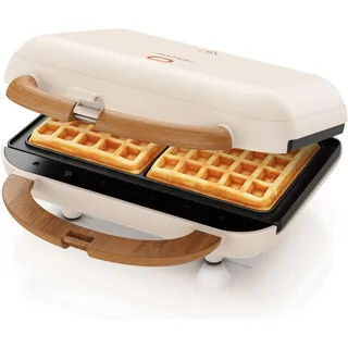 Arendo 3-in-1-Sandwichmaker Waffeleisen Beige