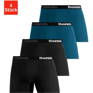 BENCH Langer Boxer Boxershorts blau S 4er Pack