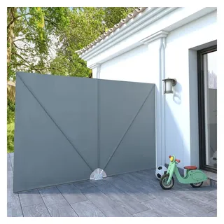 vidaXL Seitenmarkise 300 x 200 cm Grau Polyester
