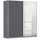 Subito Schwebetürenschrank 181 x 197 x 61 cm grau