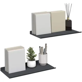 vidaXL Schwebendes Regal 40 x 18 x 2,5 cm Anthrazit