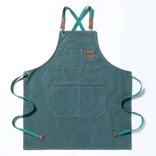 Kochschürze, Gartenschürze Aus Baumwoll-canvas Mit Großen Taschen Für Damen Und Herren, Verstellbare Und Robuste Küchenschürze