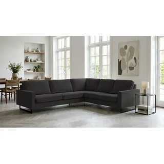 OTTO home Eckcouch Mikrofaser 2-Sitzer Grau