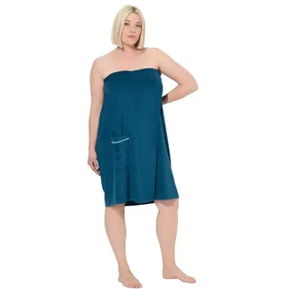 Ulla Popken Bademantel in petrol | Gr.: onesize