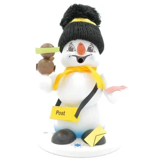 Schweda Schneemann Räuchermann 19 cm mehrfarbig