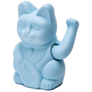Donkey Products - Lucky Cat Blue - blaue Winkekatze | Japanische Deko-Katze in stylischem matt-Farbton 15cm hoch