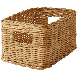IKEA TRUMMIS Korb Handarbeit Rattan 18x25x14 cm