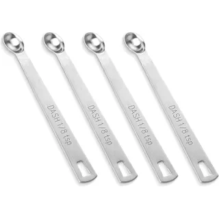 4 Stück einzelner Messlöffel, kleiner Messlöffel aus Edelstahl, Mini-Messlöffel(