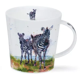 Dunoon CA-SERE-ZE Tasse Serengeti Zebra feines Staffordshire Knochenporzellan, 0,5 l