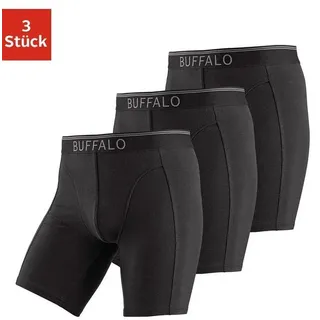 Buffalo Langer Boxer Boxershorts schwarz XXL 3er Pack