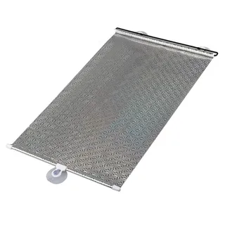 Saugnapf Sonnenschutz Rollos Ohne Bohren,Einziehbare Verdunkelungsrollos Für Fenster,Temporäre Jalousien,Tragbare Wärmeisolierte Sichtschutzvorhänge,Dachfenster Rollo,Silver-50×125cm(19.7*49.2in)