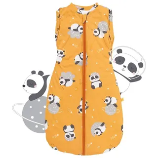 Schlummersack Kinderschlafsack, Babyschlafsack,Pucksack, Swaddle 2.5 Tog OEKO-TEX zertifiziert gelb 3-6 Monate