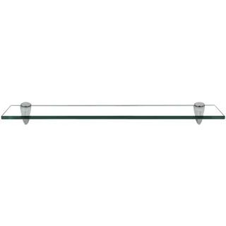 EINFEBEN Glas Wandregal Klarglas, Glasregal mit 8mm ESG Sicherheitsglas und Halterung, perfekt geeignet als Duschregal/Badablage/Glasablage für Bad, Küchen,Balkon, Verschiedene Größen (30x10x0.8 cm)