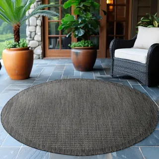 Ayyildiz Giza 1410 Outdoor-Teppich Ø 200 cm Schwarz