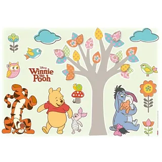 Komar Disney Edition 4 Dekosticker Winnie Pooh Nature Lovers  (14 -tlg., Bunt)