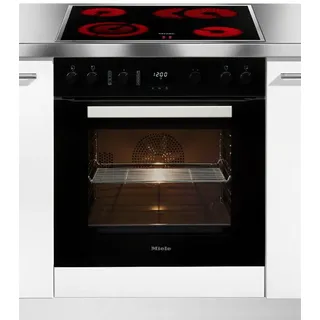 Miele Elektro-Herd-Set H2455E OBSW mit KM 6003 LPT, Herd-Set - Kombination aus Herd und flexibel nutzbarem Kochfeld schwarz