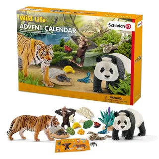 Schleich - Tierfiguren, Adventskalender Wild Life 2017; 97433 - Beige