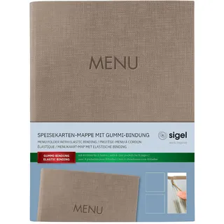 Sigel Speisekartenmappe SM211 17,5 x 24,5cm Beige