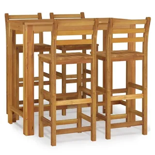 vidaXL Gartenbar-Set 5-tlg. Braun