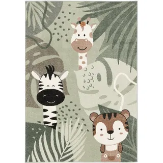 Pergamon Softstar Kids Safari Kinderteppich 120 x 170 cm Grün