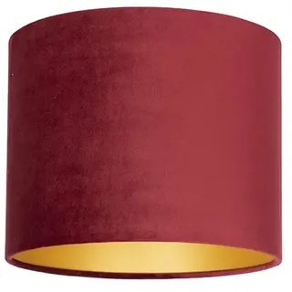 Uniqq Lampenschirm Velours rot Ø 40 cm - 30 cm hoch