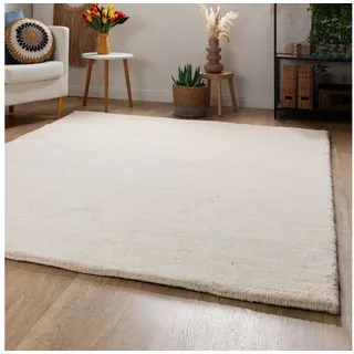 Steffensmeier Wollteppich Taza, Rechteckig, Berber Teppich aus Marokko, handgeknüpft weiß 200 cm x 300 cm
