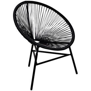 DOTMALL Gartenstuhl Acapulco, Loungesessel für Terrasse, Garten, 1 Stück schwarz