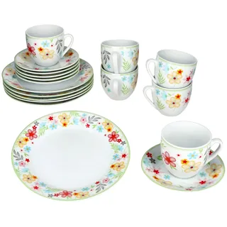 Mambocat Variant Blümchen Kaffeeservice 18-tlg. bunt