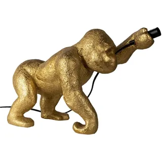 Clayre & Eef Lampenfuß Affe 43x19x30 cm Goldfarbig Kunststoff