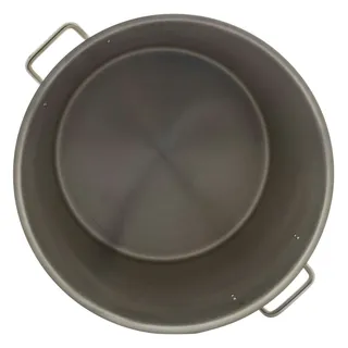 AcMax Kochtopf XXXL aus Edelstahl  mit Deckel 115 Liter Gastro- Topf