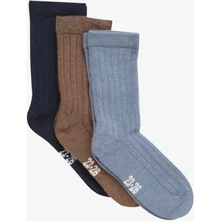 MINYMO Wool Socks Rib 3-Pack dark navy (778) 15-18